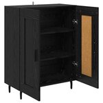 vidaXL Buffet Chêne noir 69 5 x 34 x 90 cm Bois d'ingénierie et fer