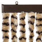 vidaXL Rideau anti-mouches beige et marron 56x200 cm chenille
