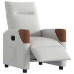 vidaXL Fauteuil inclinable électrique gris nuage tissu
