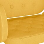 vidaXL Tabourets de bar lot de 2 jaune moutarde tissu