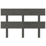vidaXL Tête de lit Gris 144x3x81 cm Bois massif de pin