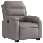 vidaXL Fauteuil inclinable électrique taupe tissu