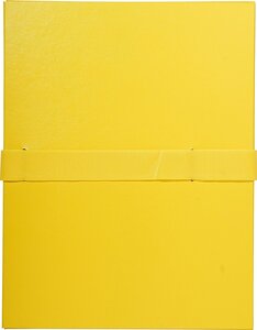 Chemise dos extensible balacron sangle Scratch Rabat en pied de page 24 x 32 Jaune EXACOMPTA