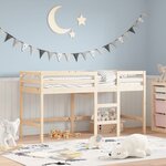 vidaXL Lit mezzanine enfants échelle 90x190 cm bois pin massif
