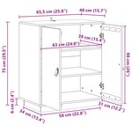vidaXL Buffet Brun Ciré 65 5 x 40 x 75 cm Pin massif