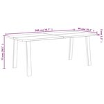 vidaXL Table à manger 200x90x75 cm bois d'acacia solide