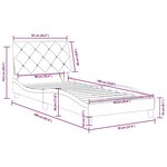 vidaXL Cadre de lit avec LED sans matelas vert foncé 90x190 cm velours