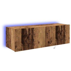 vidaXL Meuble TV mural 2 Pièces Bois Ancien 100 x 35 x 31 cm