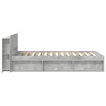vidaXL Cadre de lit avec rangement Gris béton 100 x 200 cm
