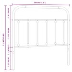 vidaXL Tête de lit métal noir 100 cm