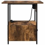 vidaXL Cabinet de chevet Chêne fumé 60 x 30 x 61 cm Bois d'ingénierie