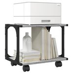 vidaXL Support d'imprimante à 2 niveaux sonoma gris 41x28x33 5 cm