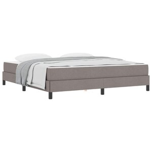 vidaXL Lit à ressorts avec matelas Taupe 180 x 200 cm tissu