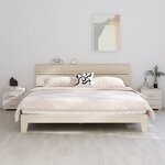 vidaXL Tables de chevet HAMAR 2 Pièces Blanc 40x35x44 5 cm Bois massif