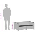 vidaXL Salon de jardin 3 Pièces avec coussins Gris Résine tressée