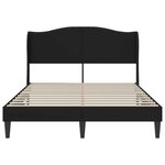 vidaXL Cadre de lit avec tête de lit Noir 120 x 200 cm Simili cuir