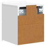 vidaXL Cabinet de chevet mural 2 Pièces Blanc 33 x 34 5 x 43 cm