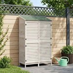 vidaXL Abri de jardin Blanc 106 x 56 x 176 5 cm Bois de Sapin Massif