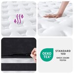 vidaXL Matelas à ressorts ensachés moyen 140x200 cm