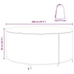 vidaXL Housse pour mobilier d'extérieur 200 x 200 x 85 cm Tissu 600D