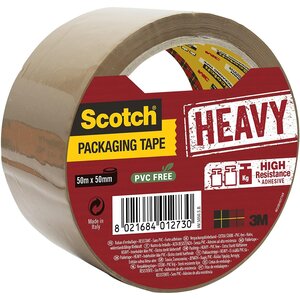 Ruban d'emballage heavy pp 57 mic 50 mm x 50 mètres havane scotch