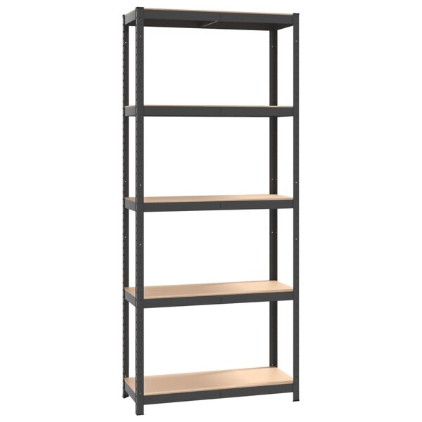 vidaXL Étagère de rangement 5 niveaux Anthracite Acier bois ingénierie