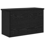 vidaXL Porte-manteau mural avec étagère Chêne noir 50 x 20 x 30 cm