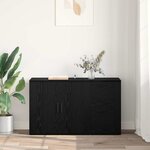 vidaXL avec tiroir Chêne noir 100 x 33 x 59 5 cm Bois d'ingénierie
