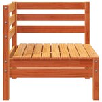 vidaXL Canapé de jardin 4 places cire marron bois de pin massif