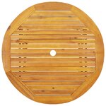Ensemble de salle à manger de jardin 5 pièces en bois massif d'acacia vidaXL