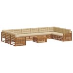 vidaXL Ensembles de canapés 11 pc Naturel et Beige