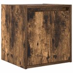 vidaXL Tables de chevet murales 2 Pièces chêne fumé 38x34x40 cm