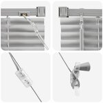 vidaXL Stores vénitiens Argenté 220 x 160 cm Aluminium