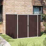 vidaXL Abri de jardin Marrron 195x198x159 cm Acier galvanisé