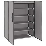 vidaXL Armoire à chaussures Gris 60x28x90 cm Tissu