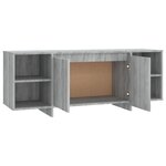 vidaXL Meuble TV sonoma gris 130x35x50 cm bois d'ingénierie
