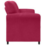 vidaXL Sofa 2 places Bordeaux 138 x 83 x 95 cm Velours