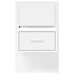 vidaXL Tables de chevet murales avec lumières LED 2 Pièces blanc