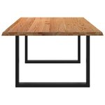 vidaXL Table à manger et bord naturel bois massif chêne rectangulaire