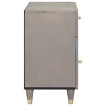 vidaXL Cabinet de chevet avec porte avec tiroir Gris 50 x 33 x 60 cm