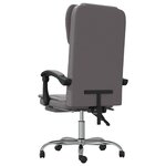 Chaise fauteuil siège pivotante de inclinable de bureau informatique étude similicuir gris 02_0024248