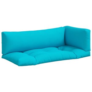 vidaXL Coussins de palette lot de 3 turquoise tissu Oxford