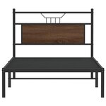 vidaXL Cadre de lit sans matelas chêne marron 107x203 cm