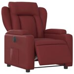 vidaXL Fauteuil inclinable électrique Rouge bordeaux Similicuir