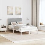 vidaXL Cadre de lit avec tête de lit Blanc 120 x 190 cm Pin massif