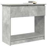 vidaXL Table console avec tiroirs gris béton 85 5x38 5x74 5 cm