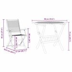 vidaXL Ensemble de salle à manger pour jardin 5 Pièces Marron