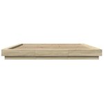 vidaXL Cadre de lit chêne sonoma 180x200 cm bois d'ingénierie