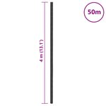 vidaXL Membrane anti-mauvaises herbes noir 4x50 m PP