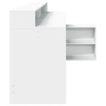 vidaXL Bureau avec lumières LED blanc 200x104x91 cm bois d'ingénierie